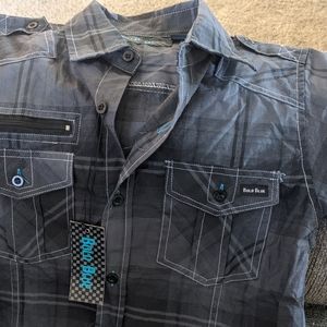 Boy's Bold Blue Button Down